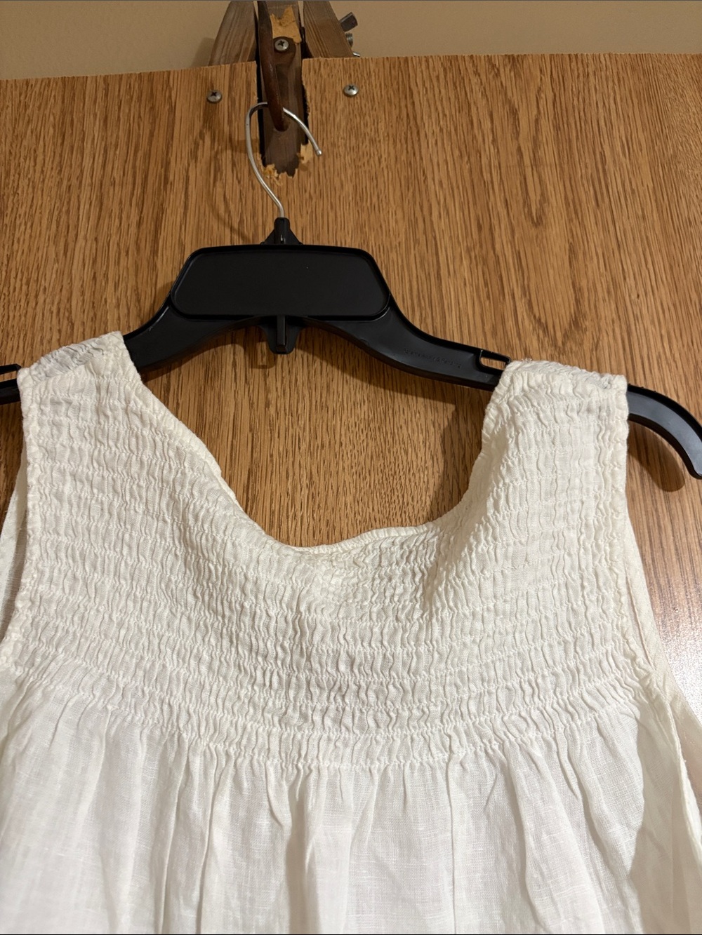 Cynthia Rowley White Linen V-Neck Sleeveless Tank - Picture 6 of 7